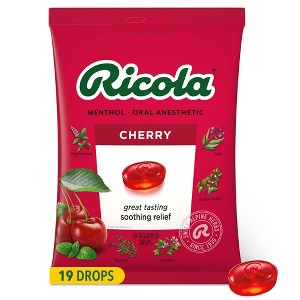 Ricola Oral Anesthetic Throat Drops Cherry 19 Ct - 1 of 4