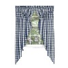 Kate Aurora Farmhouse Plaid Gingham Check Swag Valance Curtain Panel Pair - 2 of 2