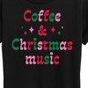 Women's - Instant Message - Coffee And Christmas Music Short Sleeve Graphic T-Shirt - 2 of 4