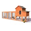 Outdoor Large Chicken Coop Hen Run House Chicken Coops With Nest Box For 6 Chickens 122x26x44.5 Inches - image 4 of 4