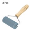 Unique Bargains Non-Stick Smooth Silicone Wood Handle Baking Rolling Pin 2 Pcs - 3 of 4