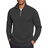 COOFANDY Mens Quarter Zip Pullover Mock Neck Sweatshirt Long Sleeve Sweater Polo Half Zip Pullover with Pocket - 3 of 4