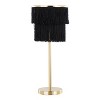 LumiSource: Fringe 25" Gold Metal Buffet Lamps with Black Faux Silk Shade, Set of 2 - 2 of 4