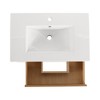 ChicFurnit Bathroom Vanities 30 Inch Wall Mounted Vanity with Sink and Soft Close Drawers for Bathroom, Brown, 30"*18.3"*19.7" - 4 of 4