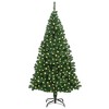 vidaXL Artificial Christmas Tree Green 70.9" PVC and Steel and Plastic - 3 of 4