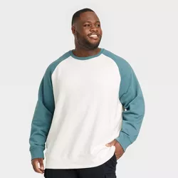 Men's Big & Tall Standard Fit Pullover Sweatshirt - Goodfellow & Co™ Blue 5XLT