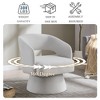 Velvet Swivel Barrel Chair, Modern 360° Rotation Accent Armchair for Living Room, Bedroom & Reception Room - 3 of 4