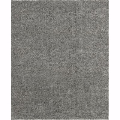 Gray High Pile Shag 8' x 10' Area Rug