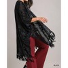 Women's Floral Burnout Velvet Tassel Fringe Duster Plus - umgee - 3 of 4