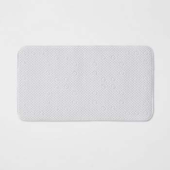 Tranquil Beauty 21 X 21 Clear Gray Square Non-slip Shower And Bath Mats  With Suction Cups Ideal For Kids & Elderly : Target