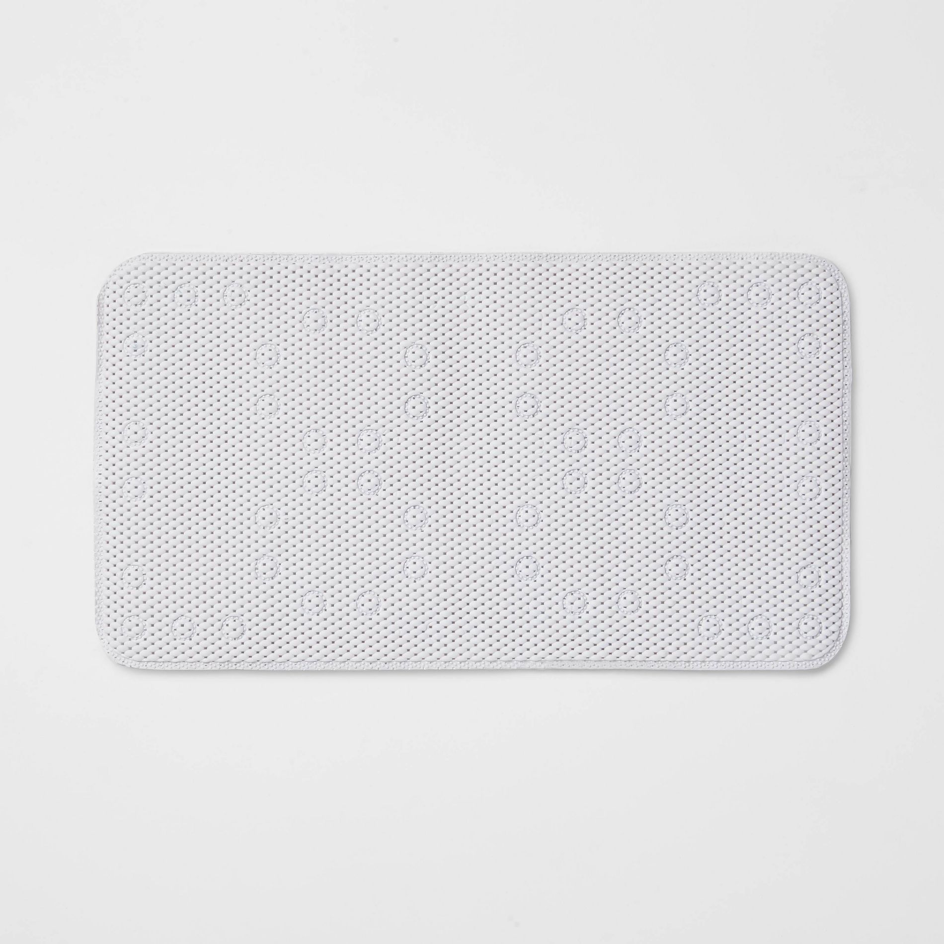 Small Cushion Bath Mat White - Room Essentials™: PVC Non-Slip, Molded Texture, Easy to Clean
