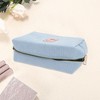 Unique Bargains Corduroy Rectangular Letter Makeup Bag Sky Blue 1 Pc - 3 of 4