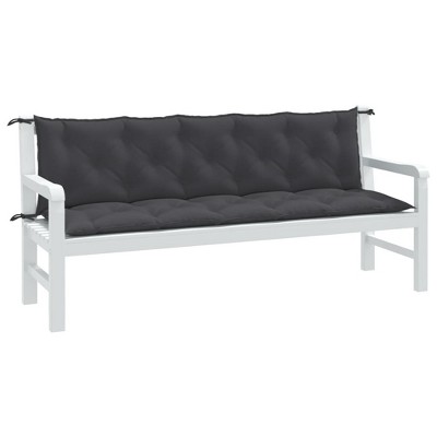 vidaXL Garden Bench Cushions 2 pcs Melange Anthracite 70.9"x19.7"x2.8" Fabric