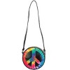 HalloweenCostumes.com  Women Women's Peace Sign Hipster Purse, Black/Blue/Red - 4 of 4