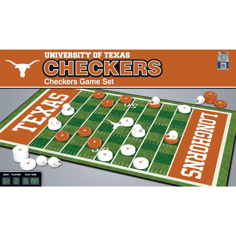 MasterPieces Officially licensed NCAA Texas Longhorns Checkers Board Game for Families and Kids ages 6 and Up, 1 of 7