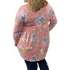 Women's Babydoll With Criss Cross Accents Tunic Top - honeyme - 3 of 3