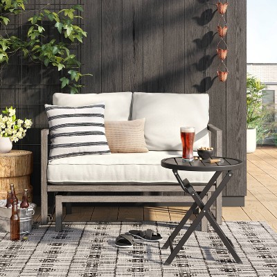 Hanging Weathered Teak Glider - Threshold™