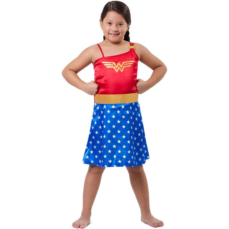 DC Comics Little Girls Wonder Woman Costume Pajama Nightgown Multi, 1 of 7