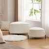 Grungis 2-Piece Faux Fur Storage Benches,Upholstered Storage Ottoman with Metal Legs and Reversible Lid,Ottoman Bench for Living Room,Bedroom - 2 of 4