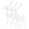 vidaXL Set of 3 Acrylic Reindeer Christmas Decorations with Energy-Saving LED Lights - Outdoor Weather-Resistant Festive Home and Garden Decor - 4 of 4