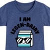 Girls' - Instant Message - I Am Legen-Dairy Fitted Short Sleeve Graphic T-Shirt - 2 of 4