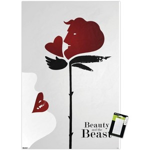 Trends International Disney Beauty and the Beast (1991) - Rose Silhouette Unframed Wall Poster Prints - 1 of 4