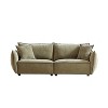 GDFStudio Aelina 88'' Modern Chenille Upholstered 3-Seater Sectional Sofa with 4 Pillows - 3 of 4