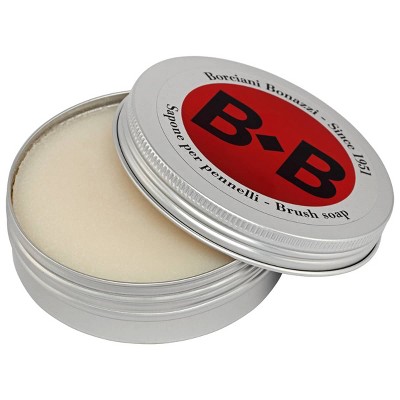 Borciani Bonazzi Vegetable Brush Soap, 100g - All-Natural Paintbrush Cleaner - Gentle, Deep Cleansing, Restores & Conditions Delicate Brushes, w/