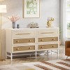Hommoo 55 Inches Long 6 Drawer Double Dresser White - 3 of 4