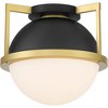 Savoy House Carlysle 1 - Light Flush Mount in  Matte Black/Warm Brass - 2 of 3