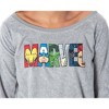 Marvel Comics Women's Avengers Heroes Long Sleeve Pullover Sleep Shirt Top Character Logo - 2 of 4