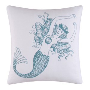 C&F Home 18" x 18" Cora Mermaid Pillow - 1 of 2