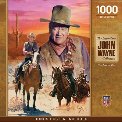 MasterPieces 1000 Piece Collectible John Wayne Puzzle - The Cowboy Way - 19.25"x26.75"
