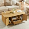 Bella Depot Modern 46.5" Coffee Table with Drawers and Storage Compartments with Curved Contour Design - 3 of 4