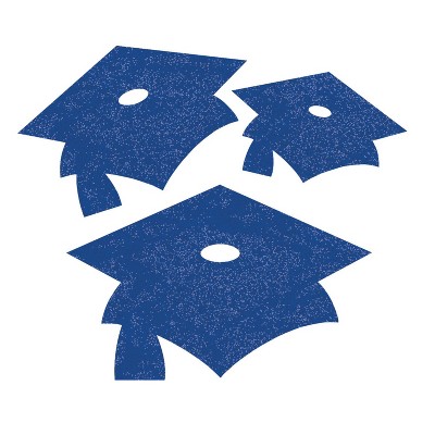 36ct Mortarboard Graduation Cutouts Blue