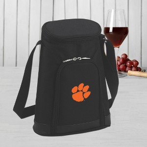 NCAA Clemson Tigers Stylish 2 Bottle Insulated Wine Tote Bag with Cheese Board, Knife and Corkscrew - 1 of 3