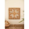 Seagrass and Iron Quilt Pattern Wall Art – 16"Tall each Set of 4 by Kalalou - 4 of 4