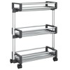 VidaXL Storage Trolley 23.2"x7.9"x29.5" Aluminum - 2 of 4