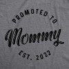 Womens Promoted To Mommy 2021 2022 2023 T Shirt Funny New Baby Family Graphic Tee - Crazy Dog Women's T Shirt - 2 of 4