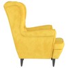 vidaXL Armchair in Stylish Mustard Yellow Velvet - Retro Style Seating with Durable Plywood Frame for Home Decor - Mustard - 4 of 4