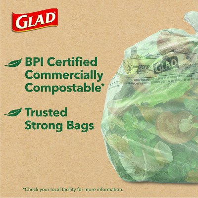 Glad Compost Trash Bags - Unscented - 22ct