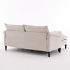 JOYRACER Convertible U-Shaped Sectional Sofa with Storage Ottoman & Multiple Pillows, 2-Seater Couch for Living Room, Bedroom & Small Spaces - 4 of 4