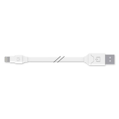 Qmadix - Apple Lightning Cable 6ft - White