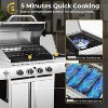 ZAFRO 4-Burner Gas Grill with Side Burner, Stainless Steel Propane Grill 42000BTU for Outdoor Cooking, Silver - 2 of 4