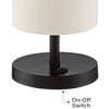360 Lighting Heyburn Modern Accent Table Lamp 20" High Dark Bronze with USB and AC Power Outlet in Base Oatmeal Cylinder Shade for Bedroom Office Desk - 3 of 4