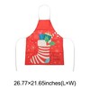 Unique Bargains Christmas Aprons Linen Red White Green 21.65"x26.77" 1 Pcs - 3 of 4