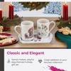 Spode Wrendale Designs Santa's Helpers 3-Piece Mug & Tray Set, 10 Oz Porcelain Coffee Mugs & 8-Inch Melamine Tray - Dishwasher Safe - 4 of 4