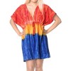 LA LEELA Women's Summer Short Flowy Swimsuit Cover ups Tops X-Large-XX-Large Multicolored, Tie Dye Design - image 2 of 4