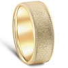 Pompeii3 Mens Brushed Wedding Band Solid 10K Yellow Gold Ring 8mm Wide - 2 of 4