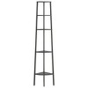vidaXL 5-Tier Corner Shelf Black 17.9 in.x12.4 in.x70.9 in. - 3 of 4